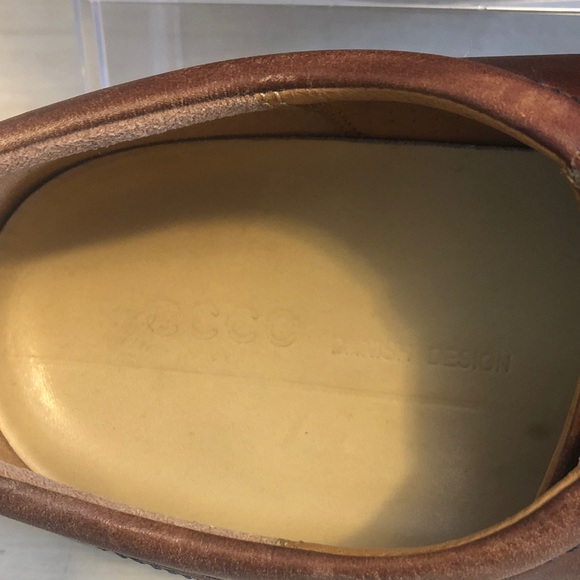 ECCO Brown Leather Casual Danish Design Sneakers Shoes Men’s Size 9 (42) - Picture 3 of 8